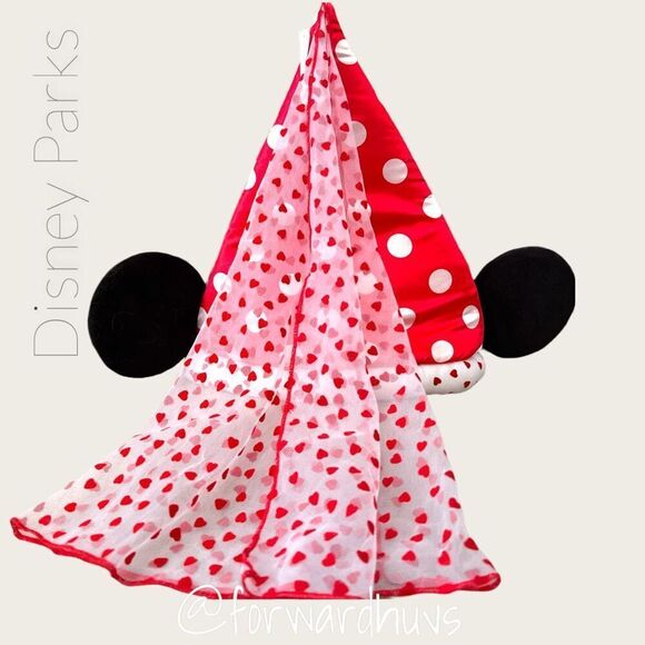 Disney Parks Youth Minnie Mouse Princess Ears - Valentines Hearts - Picture 4 of 11